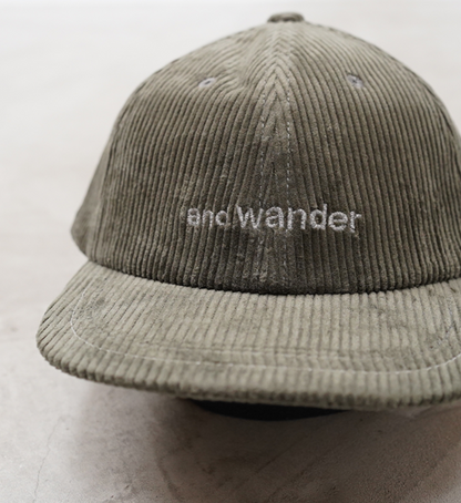 【and wander】アンドワンダー corduroy cap "3Color"