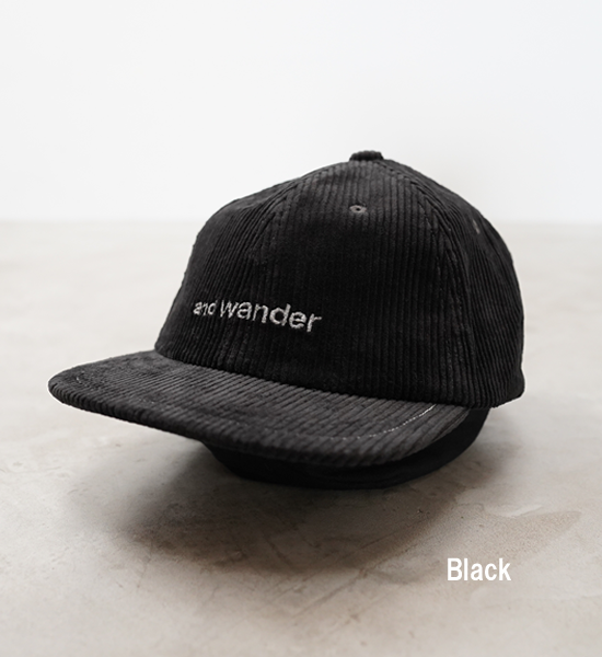 【and wander】アンドワンダー corduroy cap "3Color"