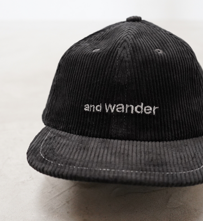 【and wander】アンドワンダー corduroy cap "3Color"