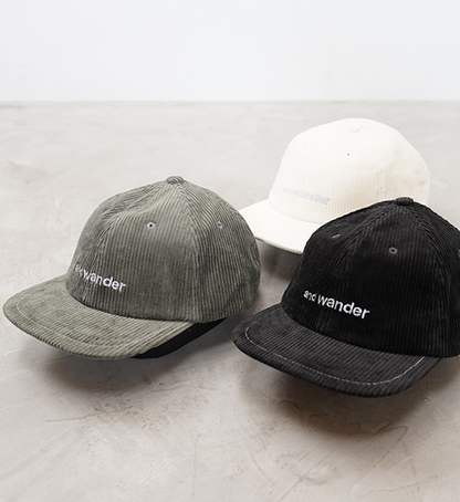 【and wander】アンドワンダー corduroy cap "3Color"