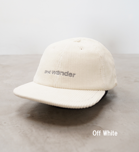 【and wander】アンドワンダー corduroy cap "3Color"