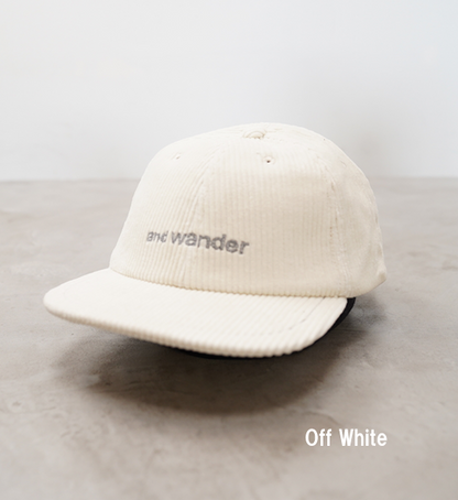 【and wander】アンドワンダー corduroy cap "3Color"