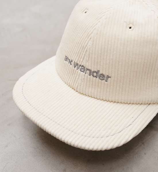 【and wander】アンドワンダー corduroy cap "3Color"