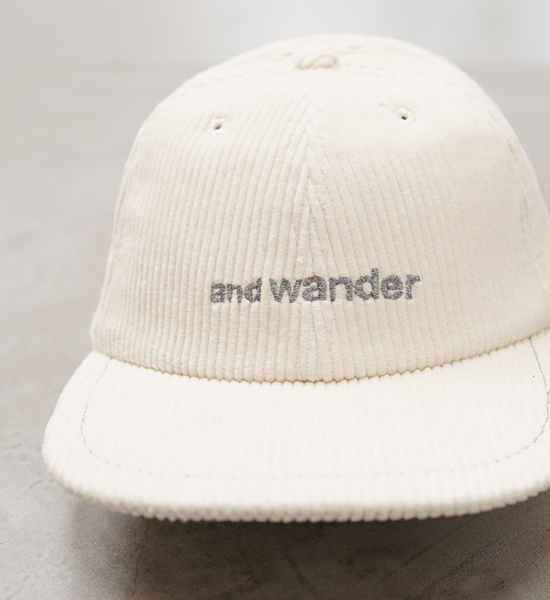 【and wander】アンドワンダー corduroy cap "3Color"