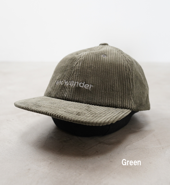 【and wander】アンドワンダー corduroy cap "3Color"