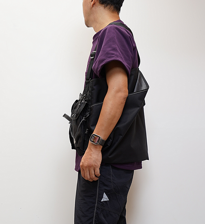 【and wander】アンドワンダー field vest "Black"