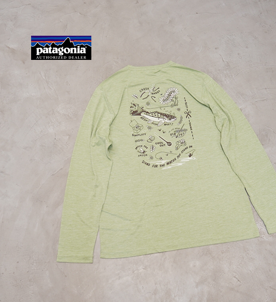 【patagonia】パタゴニア men's L/S Capilene Cool Daily Fish Graphic Shirt ※ネコポス可