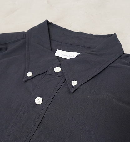 【nanamica】ナナミカ women's Button Down Wind Shirt Dress "Dark Navy"