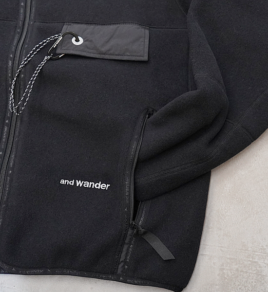 【and wander】アンドワンダー women's wool fleece cardigan "3Color"
