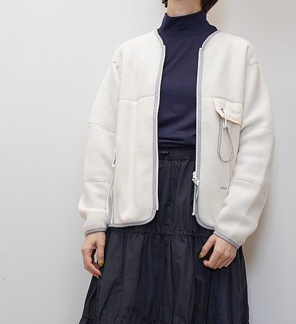 【and wander】アンドワンダー women's wool fleece cardigan "3Color"