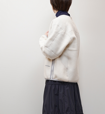 【and wander】アンドワンダー women's wool fleece cardigan "3Color"