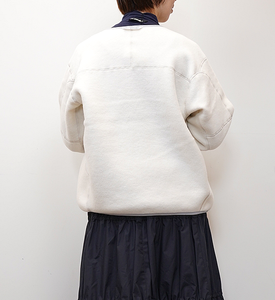 【and wander】アンドワンダー women's wool fleece cardigan "3Color"