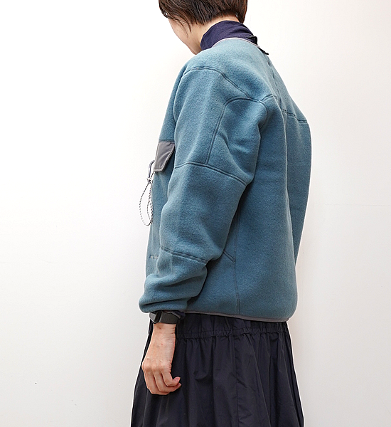 【and wander】アンドワンダー women's wool fleece cardigan "3Color"