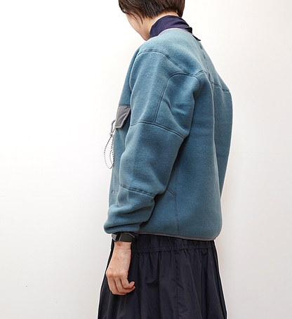 【and wander】アンドワンダー women's wool fleece cardigan "3Color"