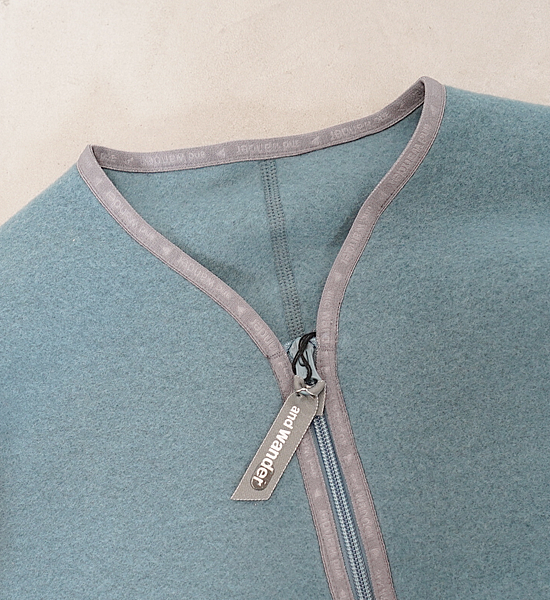 【and wander】アンドワンダー women's wool fleece cardigan "3Color"