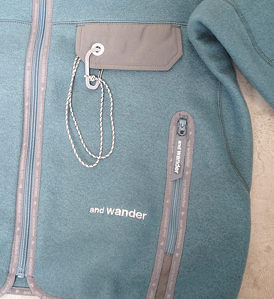 【and wander】アンドワンダー women's wool fleece cardigan "3Color"