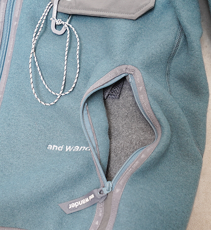 【and wander】アンドワンダー women's wool fleece cardigan "3Color"