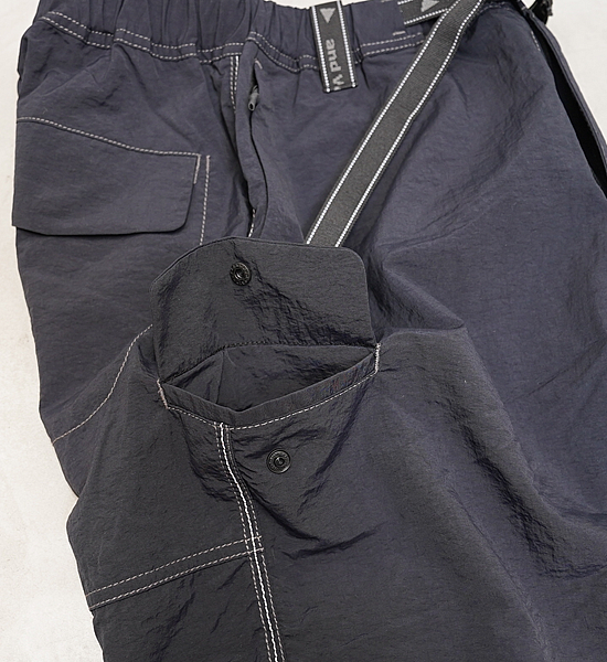 【and wander】アンドワンダー women's Ny taffeta hiker pants "3Color"