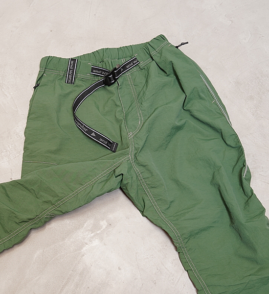 【and wander】アンドワンダー women's Ny taffeta hiker pants "3Color"