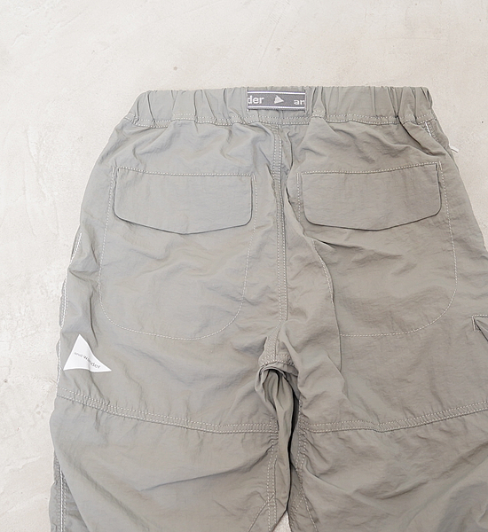 【and wander】アンドワンダー women's Ny taffeta hiker pants "3Color"