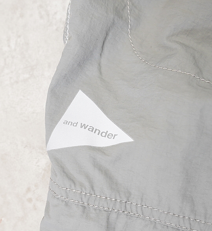 【and wander】アンドワンダー women's Ny taffeta hiker pants "3Color"