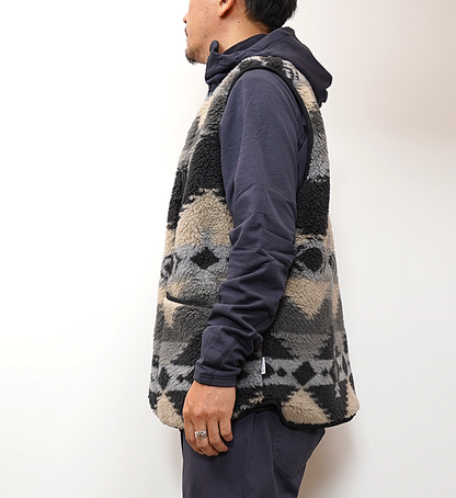 【THE NORTH FACE PURPLE LABEL】ノースフェイスパープルレーベル men's NP Wool Boa WINDSTOPPER Field Vest "Gray"