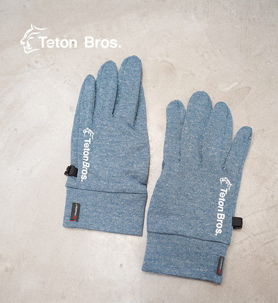 【Teton Bros】ティートンブロス Power Wool Grid Glove "Blue" ※ネコポス可