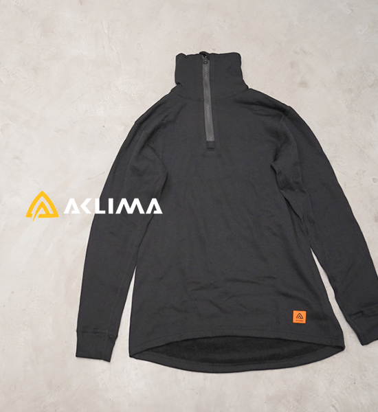 【ACLIMA】アクリマ men's WoolTerry Polo "Jet Black"