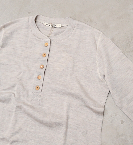 【ACLIMA】アクリマ women's WarmWool Granddad Shirt "2Color"