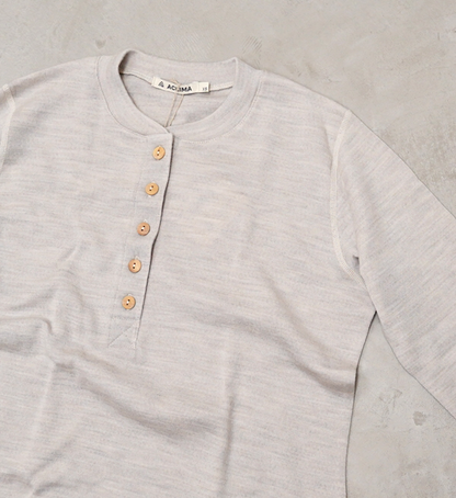 【ACLIMA】アクリマ women's WarmWool Granddad Shirt "2Color"