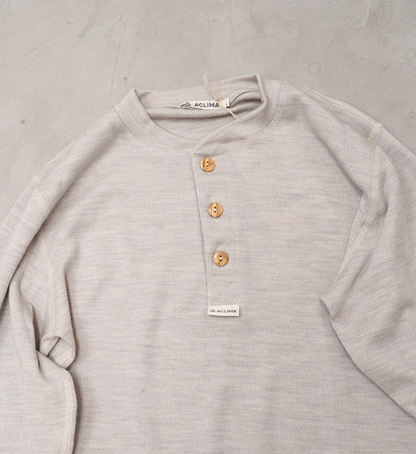 【ACLIMA】アクリマ men's WarmWool Granddad Shirt "2Color"