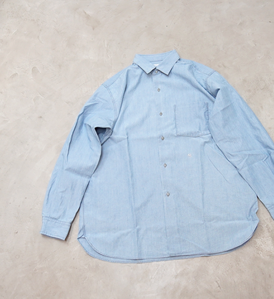 【nanamica】ナナミカ men's Regular Collar Chambray Shirt "Indigo Bleach"