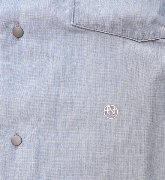 【nanamica】ナナミカ men's Regular Collar Chambray Shirt "Indigo Bleach"