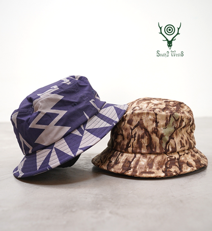 【South2 West8】サウスツーウエストエイト Bucket Hat-Cotton Ripstop/Printed "2Color"