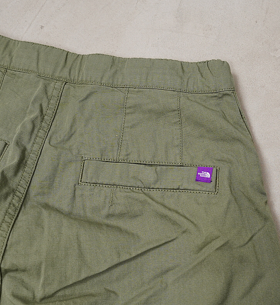 【THE NORTH FACE PURPLE LABEL】ノースフェイスパープルレーベル women's Ripstop Wide Cropped Field Pants "Olive Drab"