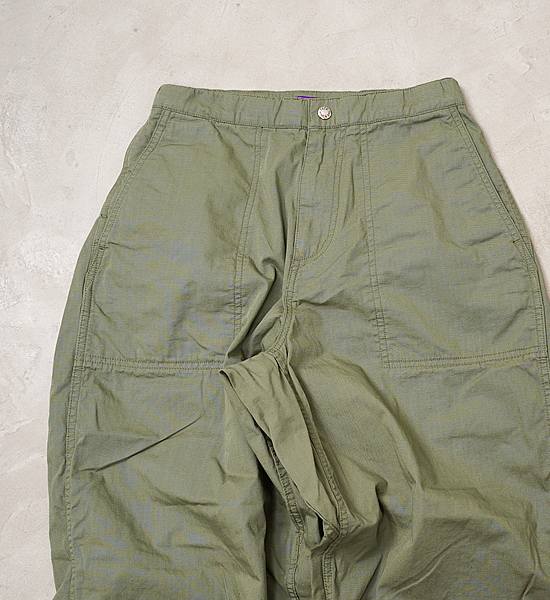 【THE NORTH FACE PURPLE LABEL】ノースフェイスパープルレーベル women's Ripstop Wide Cropped Field Pants "Olive Drab"