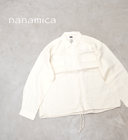 【nanamica】ナナミカ men's Open Collar Cupra Hemp Shirt "Ecru"