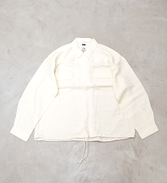 【nanamica】ナナミカ men's Open Collar Cupra Hemp Shirt "Ecru"