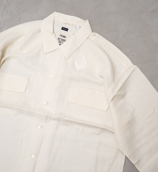 【nanamica】ナナミカ men's Open Collar Cupra Hemp Shirt "Ecru"