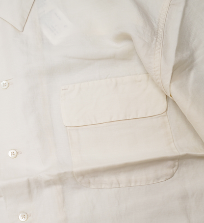 【nanamica】ナナミカ men's Open Collar Cupra Hemp Shirt "Ecru"