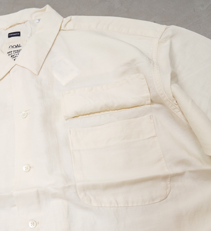 【nanamica】ナナミカ men's Open Collar Cupra Hemp Shirt "Ecru"