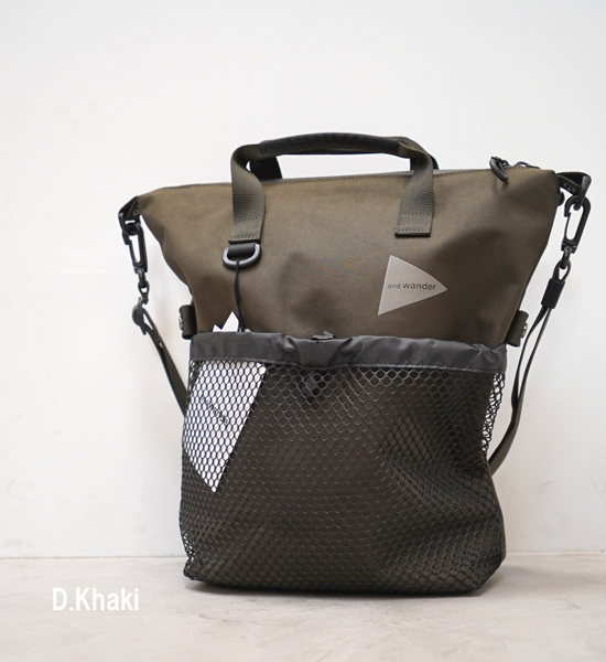 【and wander】アンドワンダー PE/CO 2way bag "2Color"