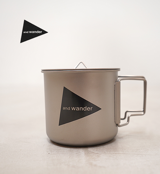 【and wander】アンドワンダー titanium mug 500 "Silver"