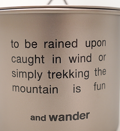 【and wander】アンドワンダー titanium mug 500 "Silver"