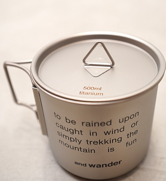 【and wander】アンドワンダー titanium mug 500 "Silver"