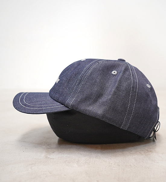 【and wander】アンドワンダー dry denim cap "Navy"