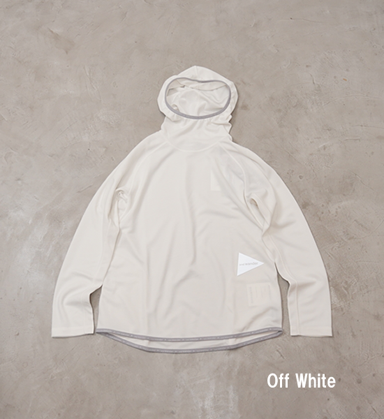 【and wander】アンドワンダー power dry jersey LS hoodie "2Color"