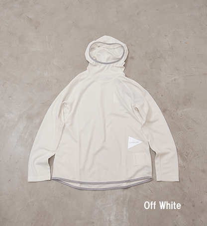 【and wander】アンドワンダー power dry jersey LS hoodie "2Color"