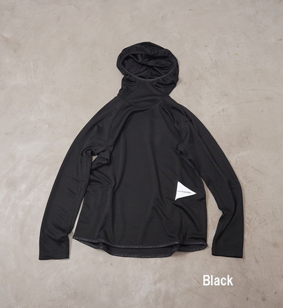 【and wander】アンドワンダー power dry jersey LS hoodie "2Color"