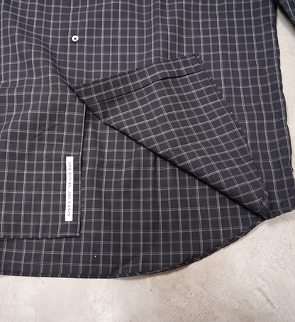 【nanamica】ナナミカ men's Band Collar Panama Plaid Shirt "Navy"